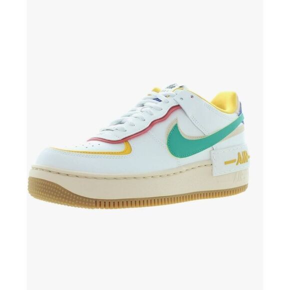 Nike womens Sz 7 Airforce 1 shadow C10919-118 summit white neptune green - Picture 1 of 7